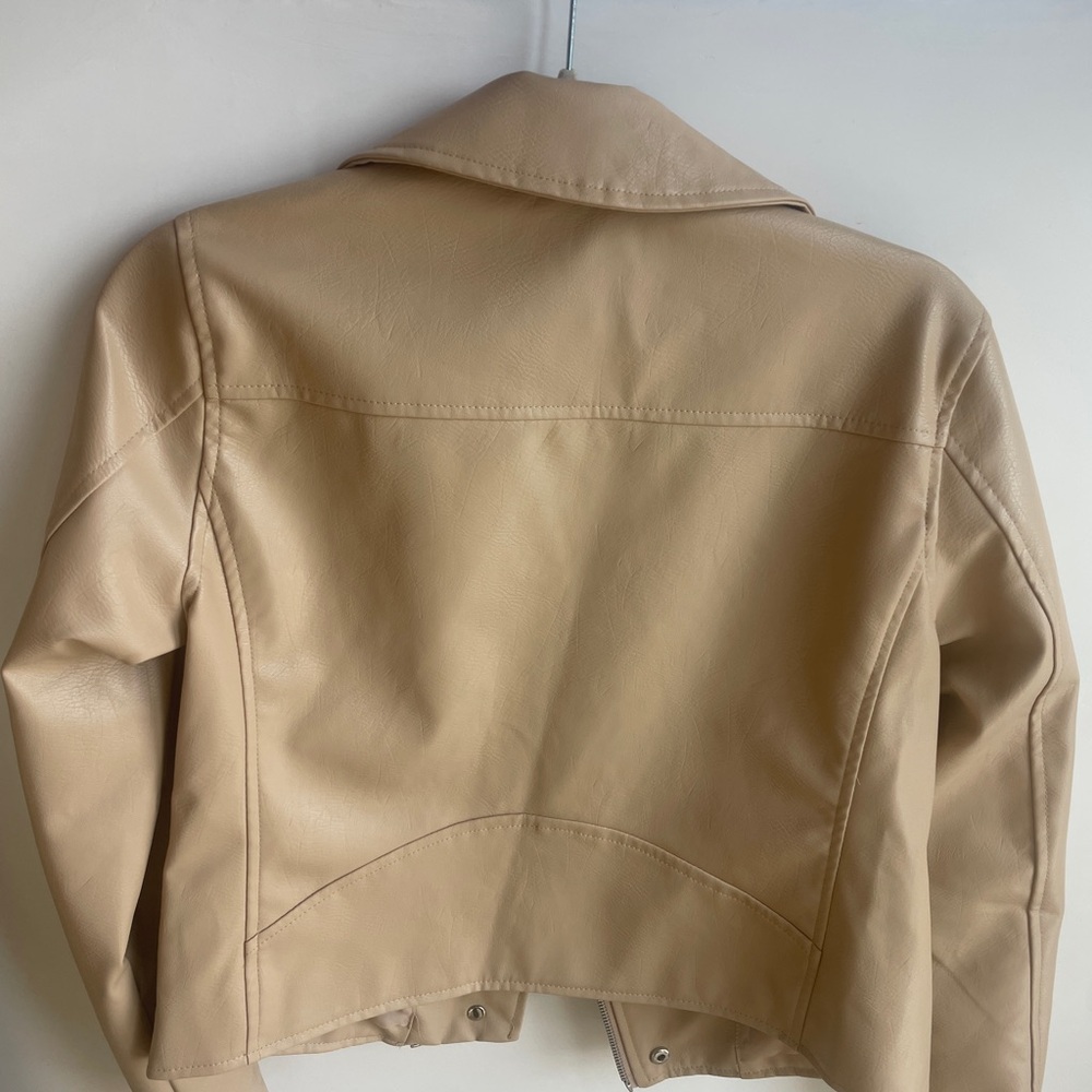 Anthropologie Beige Leather Moto Jacket - Picture 5 of 5